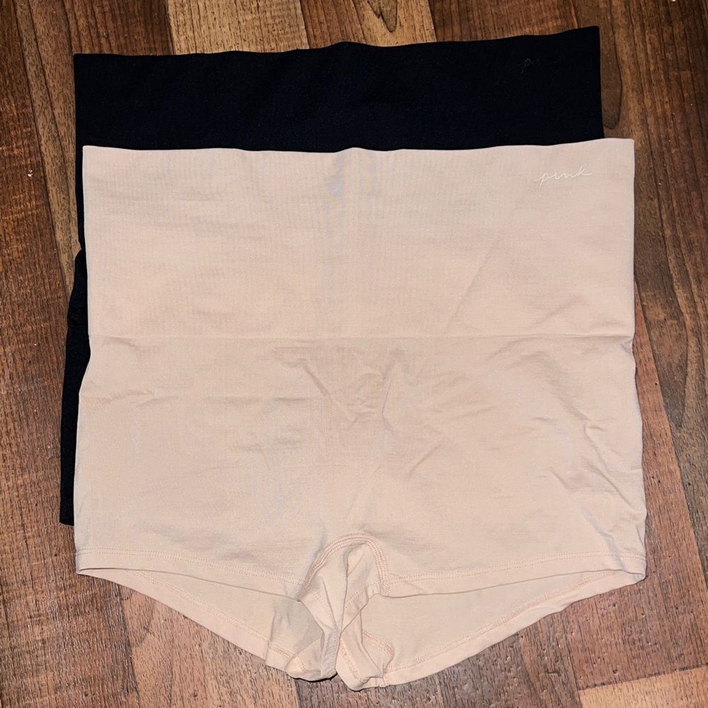 VS Black and Beige High-Waisted boyShort size XL PINK VICTORIAS SECRET